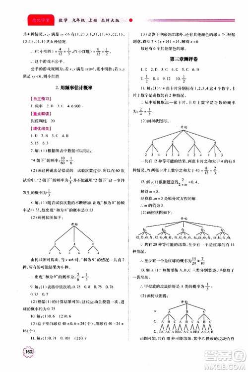 公告目录教辅2019年绩优学案九年级上册数学北师大版答案 公告目录教辅2019年绩优学案九年级上册数学北师大版答案