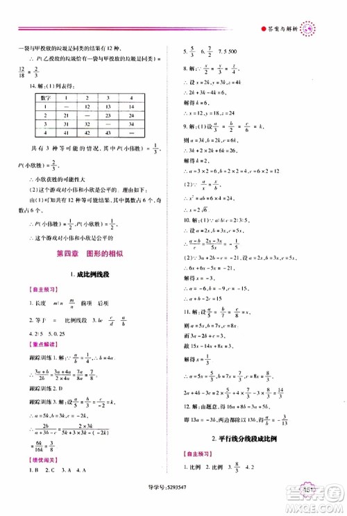 公告目录教辅2019年绩优学案九年级上册数学北师大版答案 公告目录教辅2019年绩优学案九年级上册数学北师大版答案