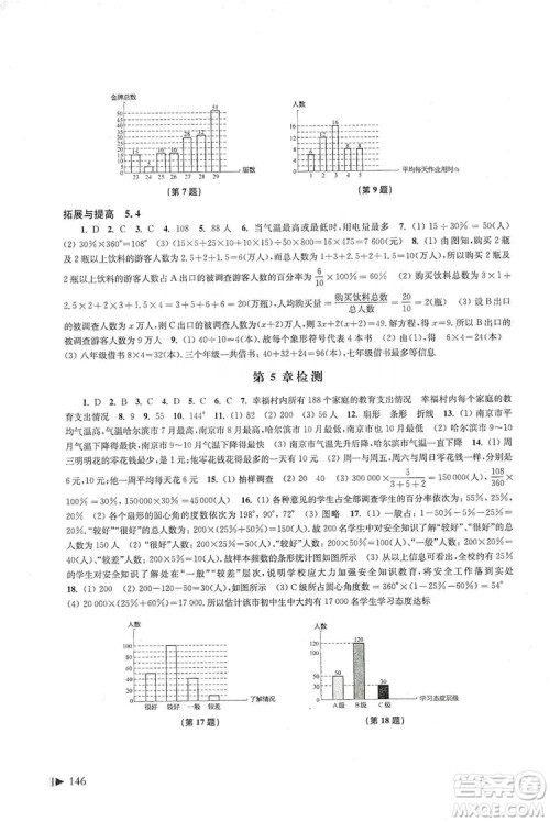 上海科学技术出版社2019初中数学同步练习七年级上册沪科版答案