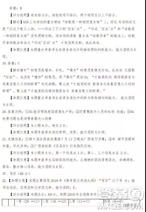 2020届四川省遂宁、内江、眉山、广安高中毕业班摸底测试语文试题及答案