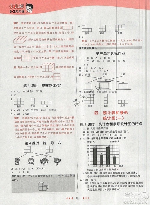 2019年53天天练小学数学四年级上册苏教版参考答案