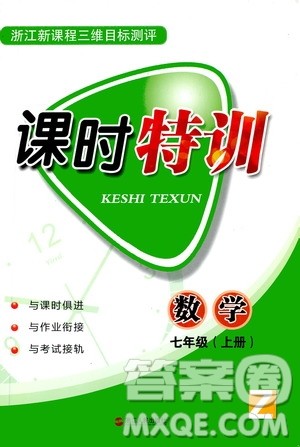 浙江人民出版社2019年课时特训数学七年级上册Z浙教版参考答案