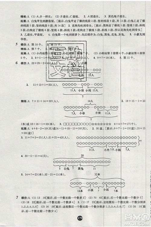 2019年小学奥数入门阶梯训练举一跟二反三拓五一年级参考答案 2019年小学奥数入门阶梯训练举一跟二反三拓五一年级参考答案