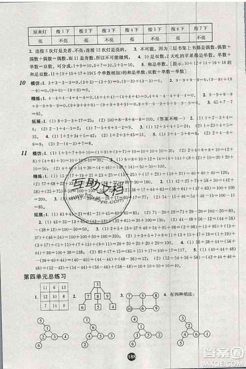 2019年小学奥数入门阶梯训练举一跟二反三拓五一年级参考答案 2019年小学奥数入门阶梯训练举一跟二反三拓五一年级参考答案