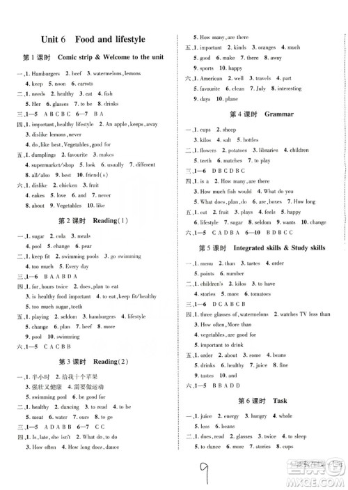 武汉出版社2019探究在线高效课堂7年级英语上册译林版答案 武汉出版社2019探究在线高效课堂7年级英语上册译林版答案