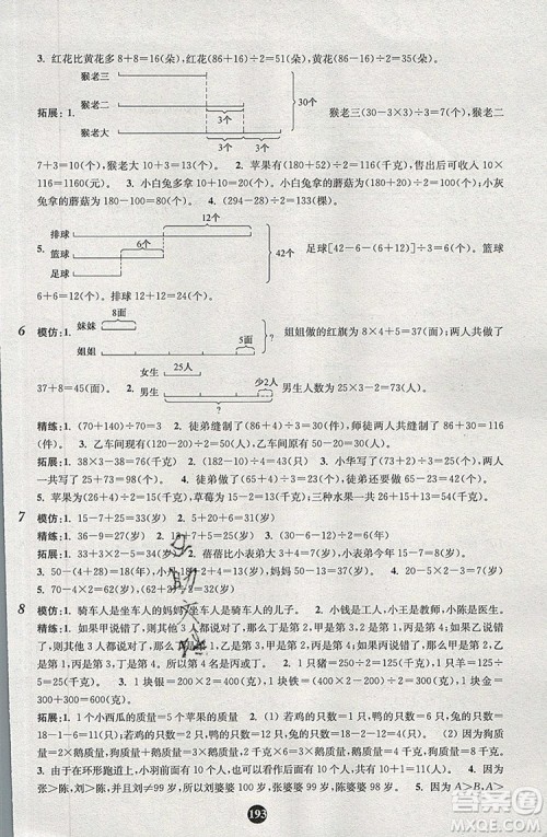 2019年小学奥数入门阶梯训练举一跟二反三拓五二年级参考答案