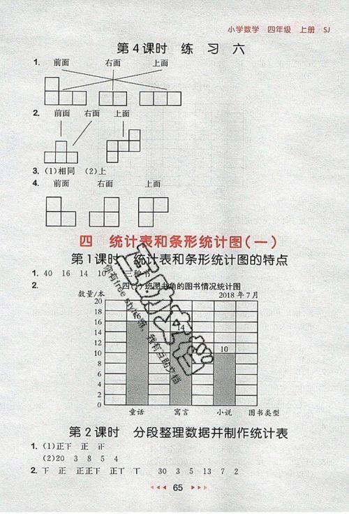 2019年53随堂测小学数学四年级上册苏教版参考答案 2019年53随堂测小学数学四年级上册苏教版参考答案