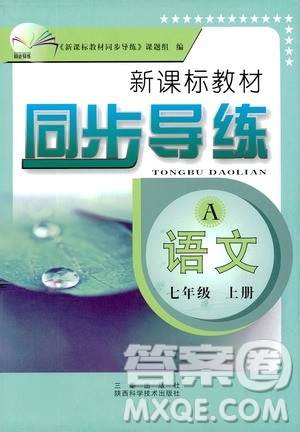 陕西科学技术出版社2019新课标教材同步导练七年级语文上册A版答案