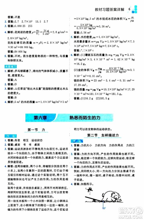 2019年全易通初中物理八年级上册HK沪科版参考答案