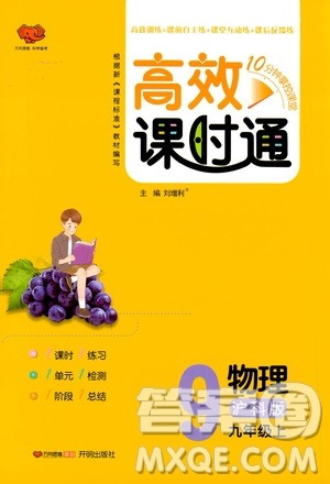 开明出版社2019高效课时通九年级物理上册沪科版答案