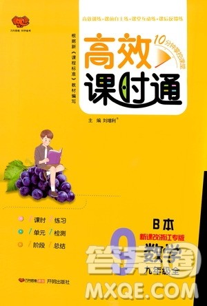 开明出版社2019高效课时通九年级数学全一册新课改浙江专版B本答案 开明出版社2019高效课时通九年级数学全一册新课改浙江专版B本答案