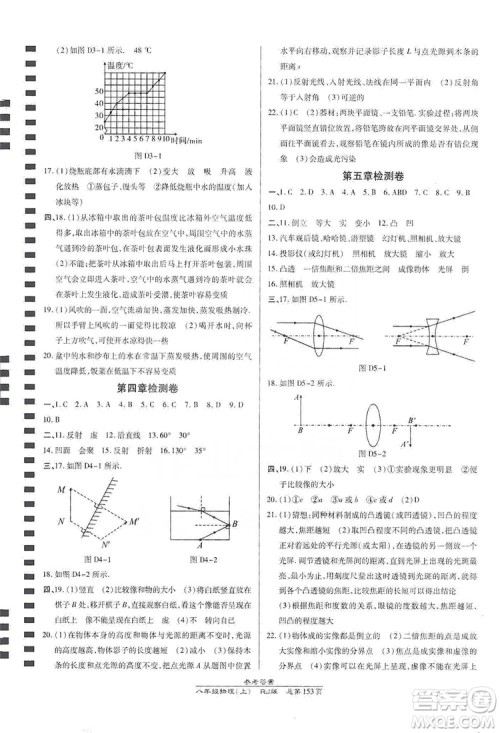 万向思维2019高效课时通8年级物理上册人教版答案