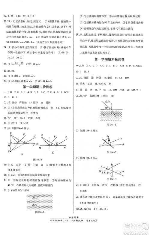 万向思维2019高效课时通八年级物理上册江苏科技版答案 万向思维2019高效课时通八年级物理上册江苏科技版答案