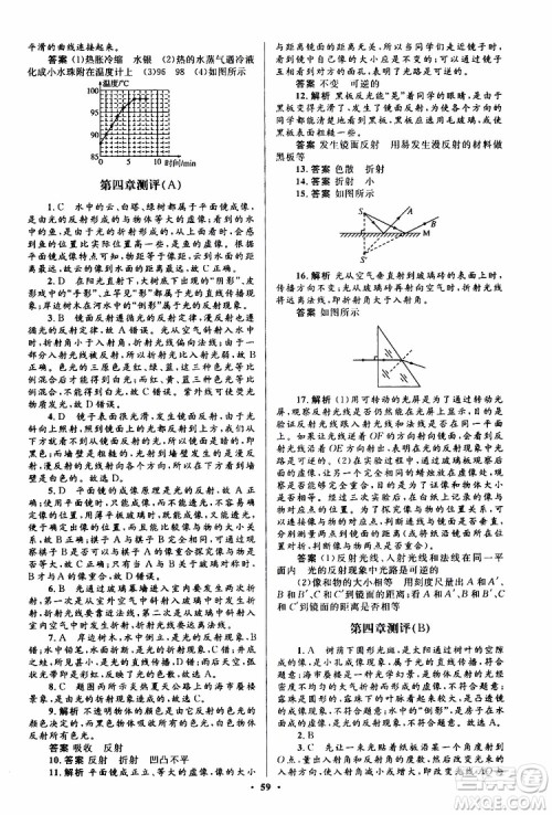 2019年初中同步测控优化设计八年级上册物理人教版参考答案 2019年初中同步测控优化设计八年级上册物理人教版参考答案
