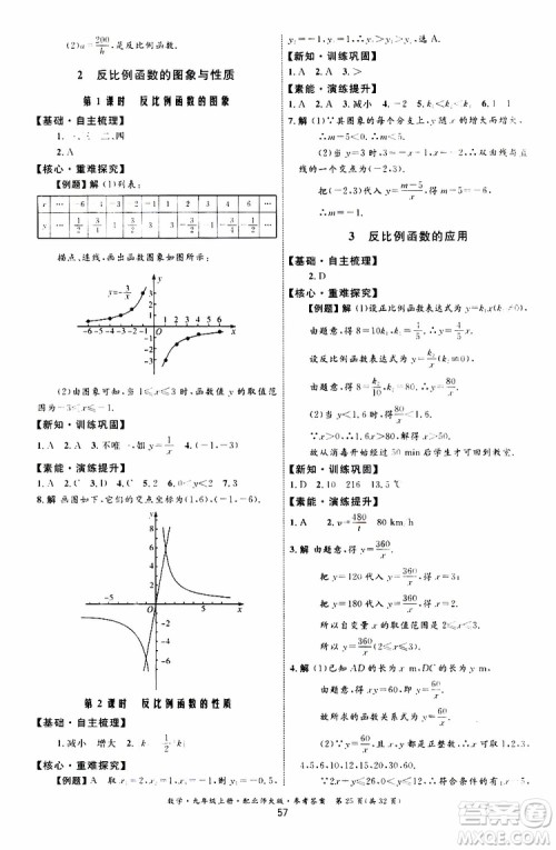 2019年初中同步测控优化设计九年级上册数学BS北师版参考答案 2019年初中同步测控优化设计九年级上册数学BS北师版参考答案