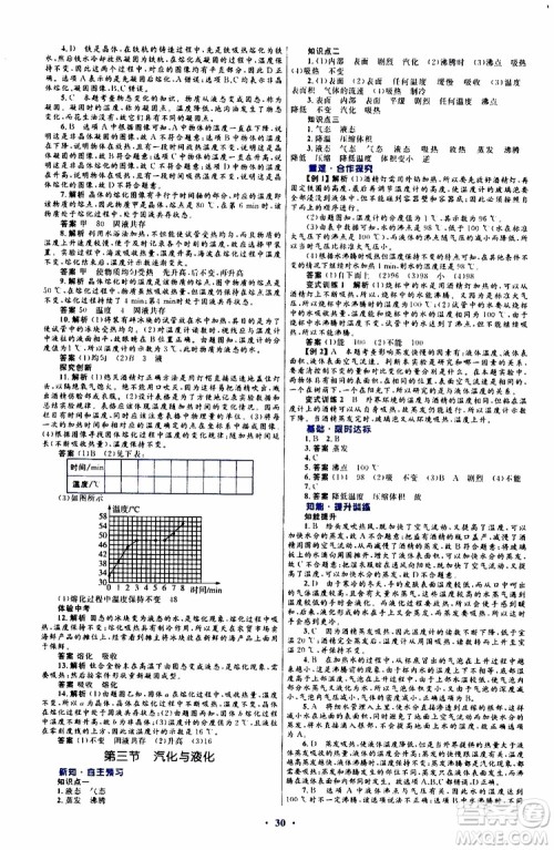 2019年初中同步测控优化设计九年级全一册物理沪科版参考答案