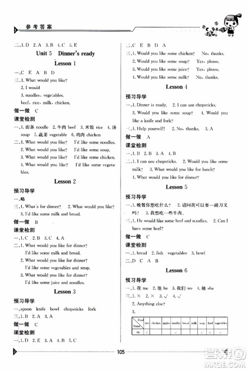 金太阳教育2019年金太阳导学案英语四年级上册参考答案