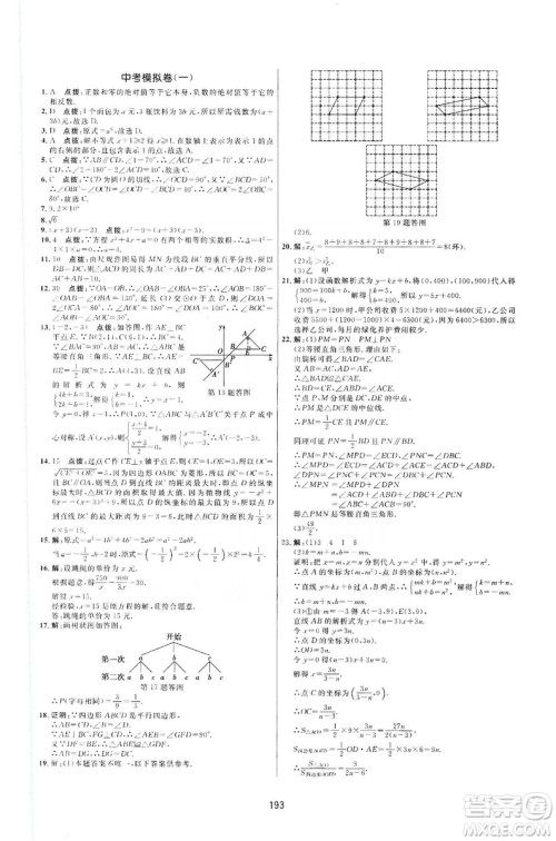 三维数字课堂2019九年级数学上册人教版答案