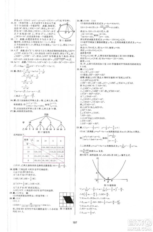 三维数字课堂2019九年级数学上册人教版答案