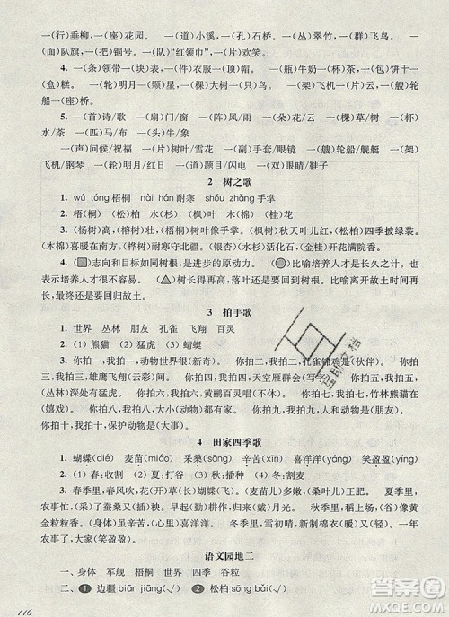 2019年华东师大版一课一练二年级语文第一学期参考答案 2019年华东师大版一课一练二年级语文第一学期参考答案