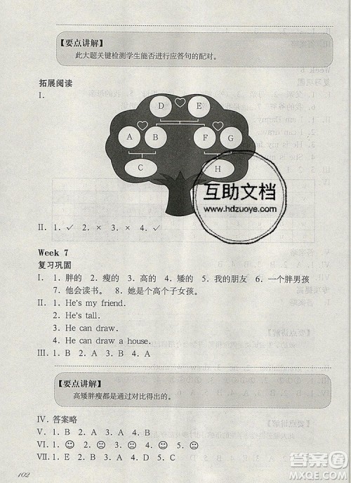 2019年华东师大版一课一练一年级英语第一学期N版增强版参考答案