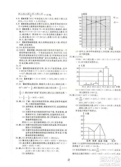 北京教育出版社2019新课堂AB卷单元测试七年级数学上册配北师大版答案