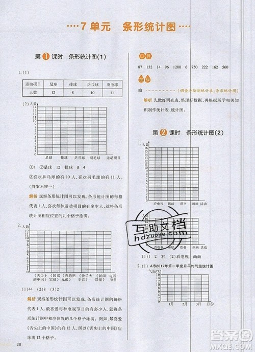 2019年一本我爱写作业小学数学四年级上册人教版参考答案