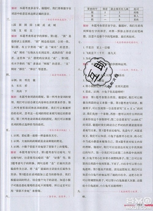 2019年一本我爱写作业小学语文二年级上册人教版参考答案 2019年一本我爱写作业小学语文二年级上册人教版参考答案