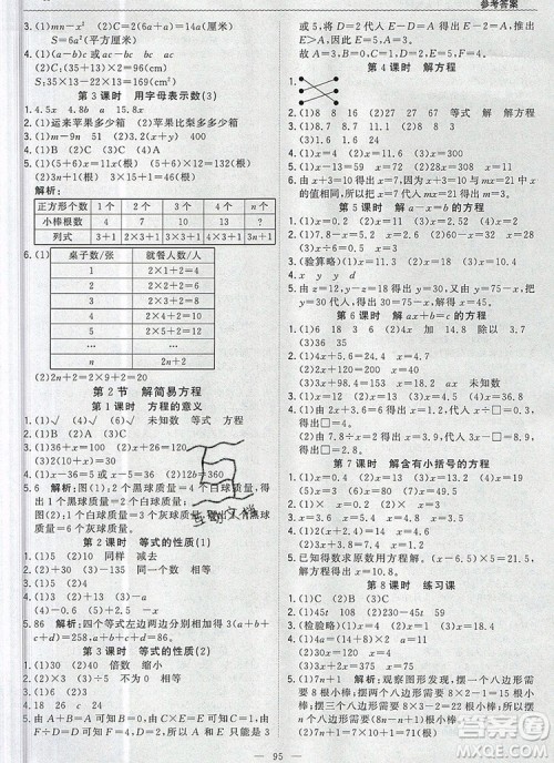 2019年1加1轻巧夺冠优化训练五年级数学上册人教版参考答案 2019年1加1轻巧夺冠优化训练五年级数学上册人教版参考答案