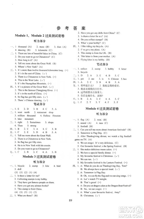 68所名校图书2019秋期末冲刺100分完全试卷六年级英语上册外研版全新版答案 68所名校图书2019秋期末冲刺100分完全试卷六年级英语上册外研版全新版答案