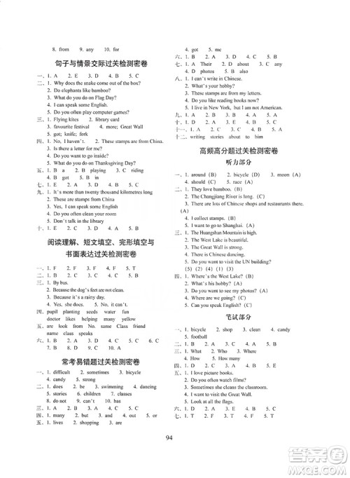 68所名校图书2019秋期末冲刺100分完全试卷六年级英语上册外研版全新版答案 68所名校图书2019秋期末冲刺100分完全试卷六年级英语上册外研版全新版答案