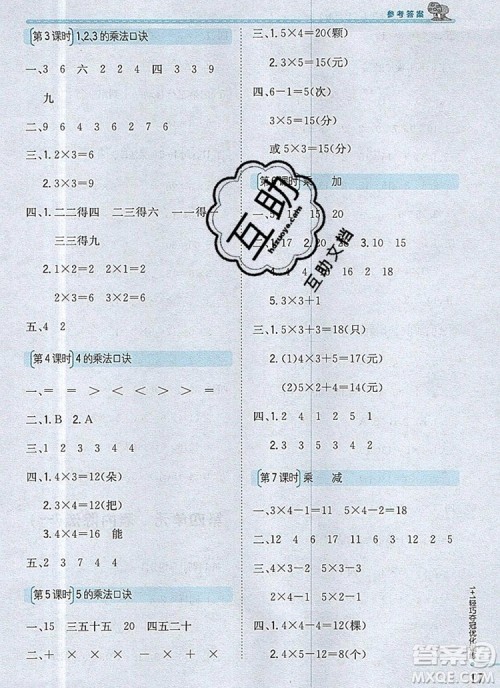 江苏版银版2019年1加1轻巧夺冠优化训练二年级数学上册参考答案 江苏版银版2019年1加1轻巧夺冠优化训练二年级数学上册参考答案