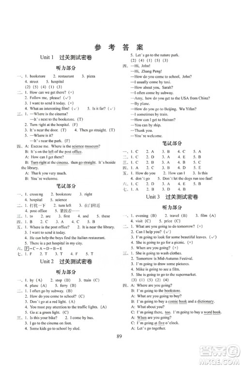 68所名校图书2019秋期末冲刺100分完全试卷六年级英语上册人教PEP版全新版答案 68所名校图书2019秋期末冲刺100分完全试卷六年级英语上册人教PEP版全新版答案