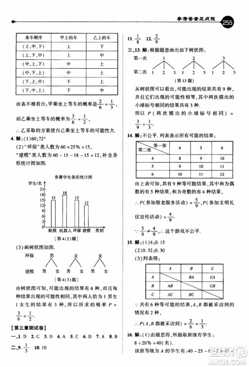 2019年荣德基特高级教师点拨数学九年级上BS版北师版参考答案 2019年荣德基特高级教师点拨数学九年级上BS版北师版参考答案