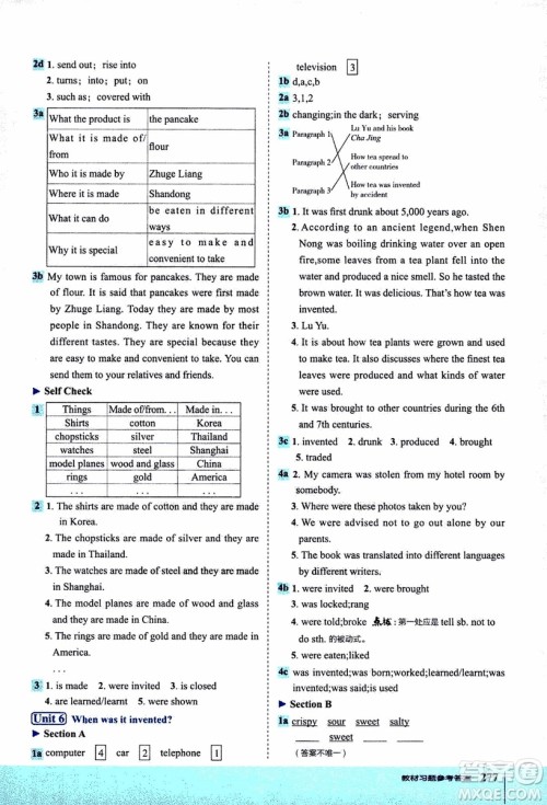 2019年荣德基特高级教师点拨英语九年级上R版人教版参考答案 2019年荣德基特高级教师点拨英语九年级上R版人教版参考答案