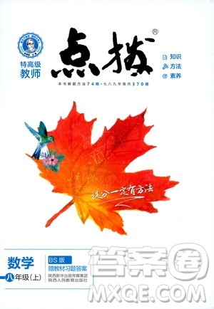 2019年荣德基特高级教师点拨数学八年级上BS版北师版参考答案 2019年荣德基特高级教师点拨数学八年级上BS版北师版参考答案