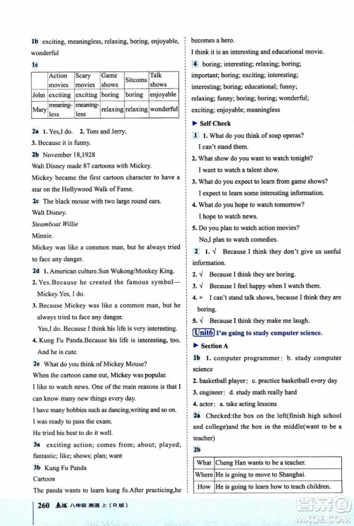 2019年荣德基特高级教师点拨英语八年级上R版人教版参考答案 2019年荣德基特高级教师点拨英语八年级上R版人教版参考答案