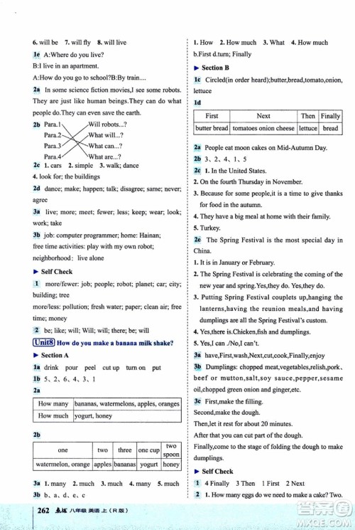 2019年荣德基特高级教师点拨英语八年级上R版人教版参考答案 2019年荣德基特高级教师点拨英语八年级上R版人教版参考答案