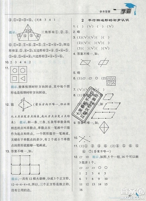 2019年经纶学典学霸二年级数学上册江苏版参考答案 2019年经纶学典学霸二年级数学上册江苏版参考答案