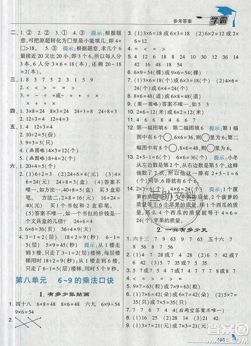 经纶学典学霸二年级数学上册北师大版2019年新版答案 经纶学典学霸二年级数学上册北师大版2019年新版答案
