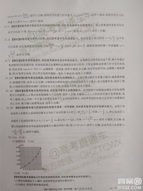 2020届贵州金太阳高三10月联考理科综合试题及参考答案 2020届贵州金太阳高三10月联考理科综合试题及参考答案