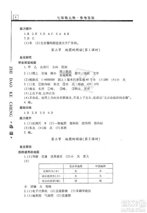 明天出版社2019自主学习指导课程七年级地理上册人教版答案 明天出版社2019自主学习指导课程七年级地理上册人教版答案