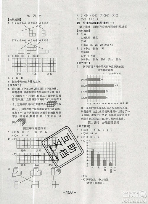 全品学练考四年级数学上册苏教版2019年秋新版答案