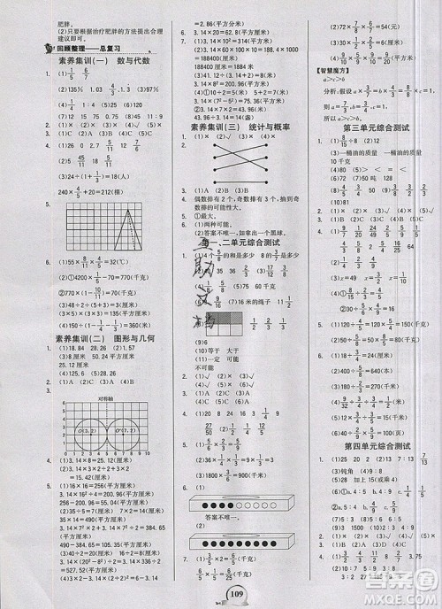 世纪金榜金榜小博士六年级数学上册青岛版2020年新版参考答案 世纪金榜金榜小博士六年级数学上册青岛版2020年新版参考答案
