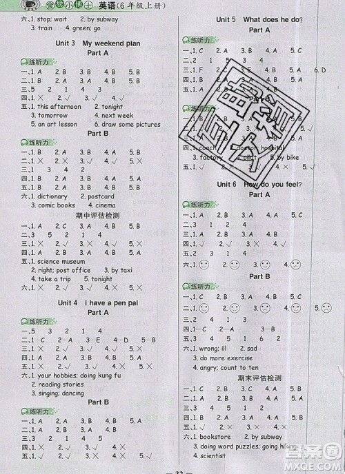 2020年新版世纪金榜金榜小博士六年级英语上册人教版答案 2020年新版世纪金榜金榜小博士六年级英语上册人教版答案
