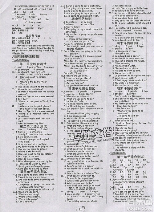 2020年新版世纪金榜金榜小博士六年级英语上册人教版答案 2020年新版世纪金榜金榜小博士六年级英语上册人教版答案