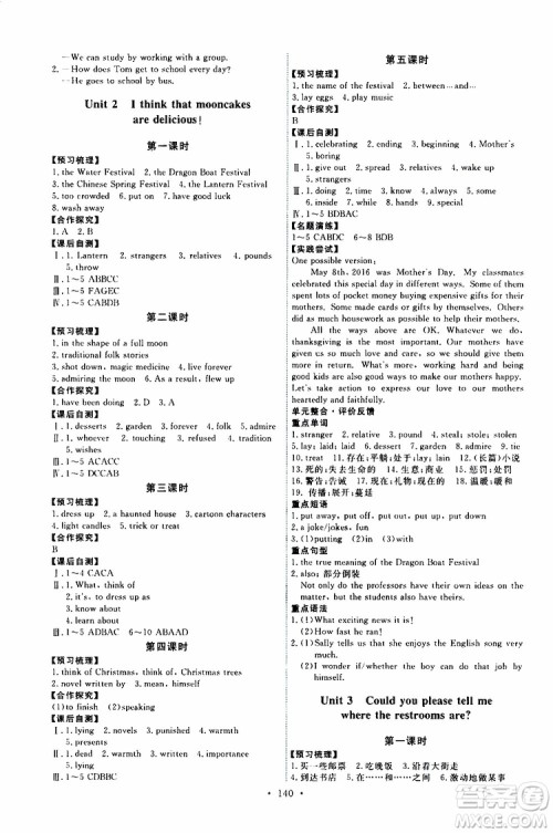 2019年能力培养与测试英语九年级全一册人教版参考答案 2019年能力培养与测试英语九年级全一册人教版参考答案