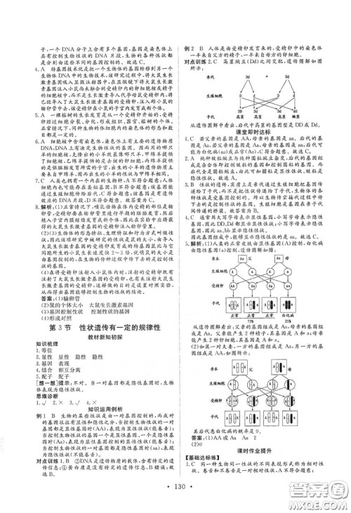 海南出版社2019新课程同步练习册八年级生物上册北师大版答案