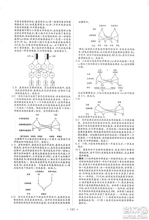 海南出版社2019新课程同步练习册八年级生物上册北师大版答案