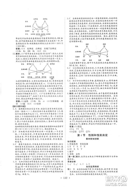 海南出版社2019新课程同步练习册八年级生物上册北师大版答案